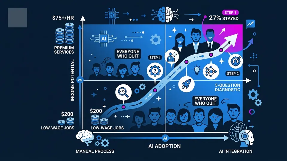 Before You 'Start a Side Hustle After the Holiday' — The AI Leverage Matrix That Separates the 27% Who Stayed From Everyone Who Quit