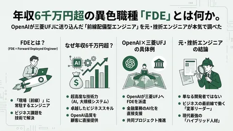 年収6千万円超の異色職種「FDE」とは何か。OpenAIが三菱UFJに送り込んだ「前線配備型エンジニア」を元・挫折エンジニアが本気で調べた