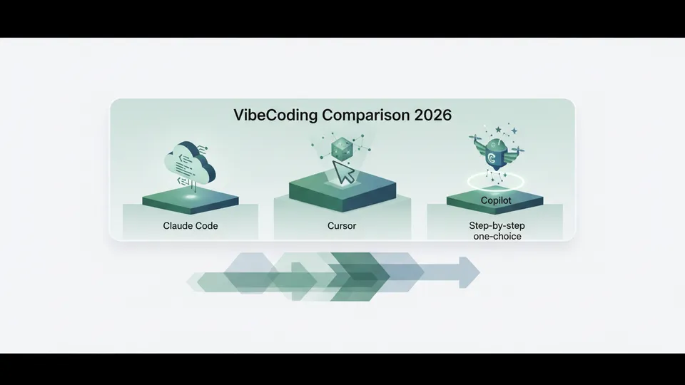 バイブコーディング比較2026、Claude Code・Cursor・Copilotの段階別1択