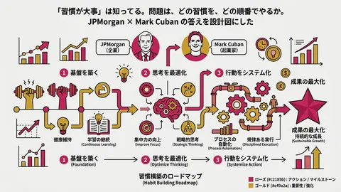 「習慣が大事」は知ってる。問題は、どの習慣を、どの順番でやるか。JPMorgan×Mark Cubanの答えを設計図にした