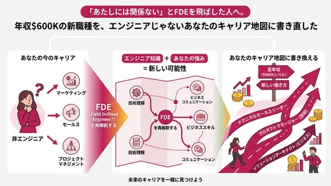「あたしには関係ない」とFDEを飛ばした人へ。年収$600Kの新職種を、エンジニアじゃないあなたのキャリア地図に書き直した