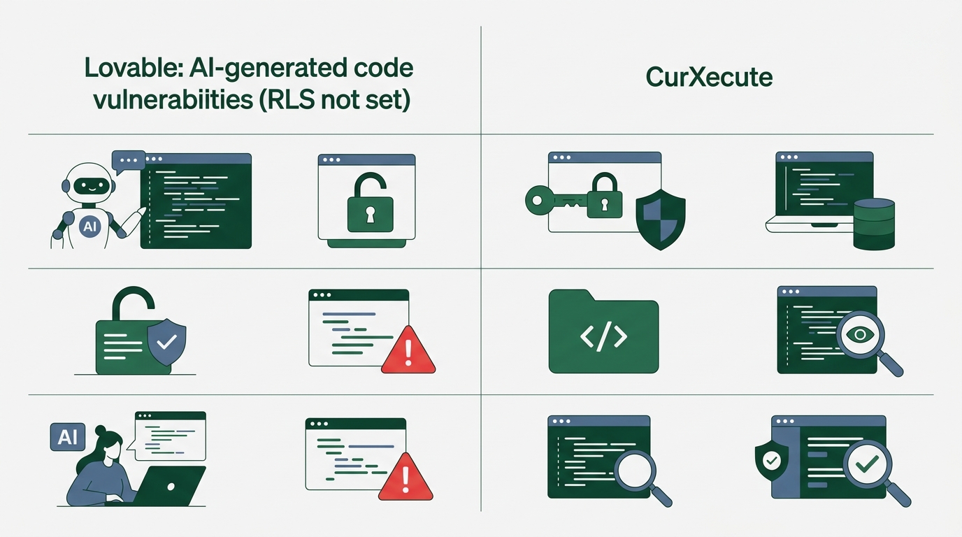 Secure Vibe Codingの3層フレームワーク図。上から「生成時: プロンプトにセキュリティ要件」「検証時: 別AIによる自動レビュー」「運用時: C
