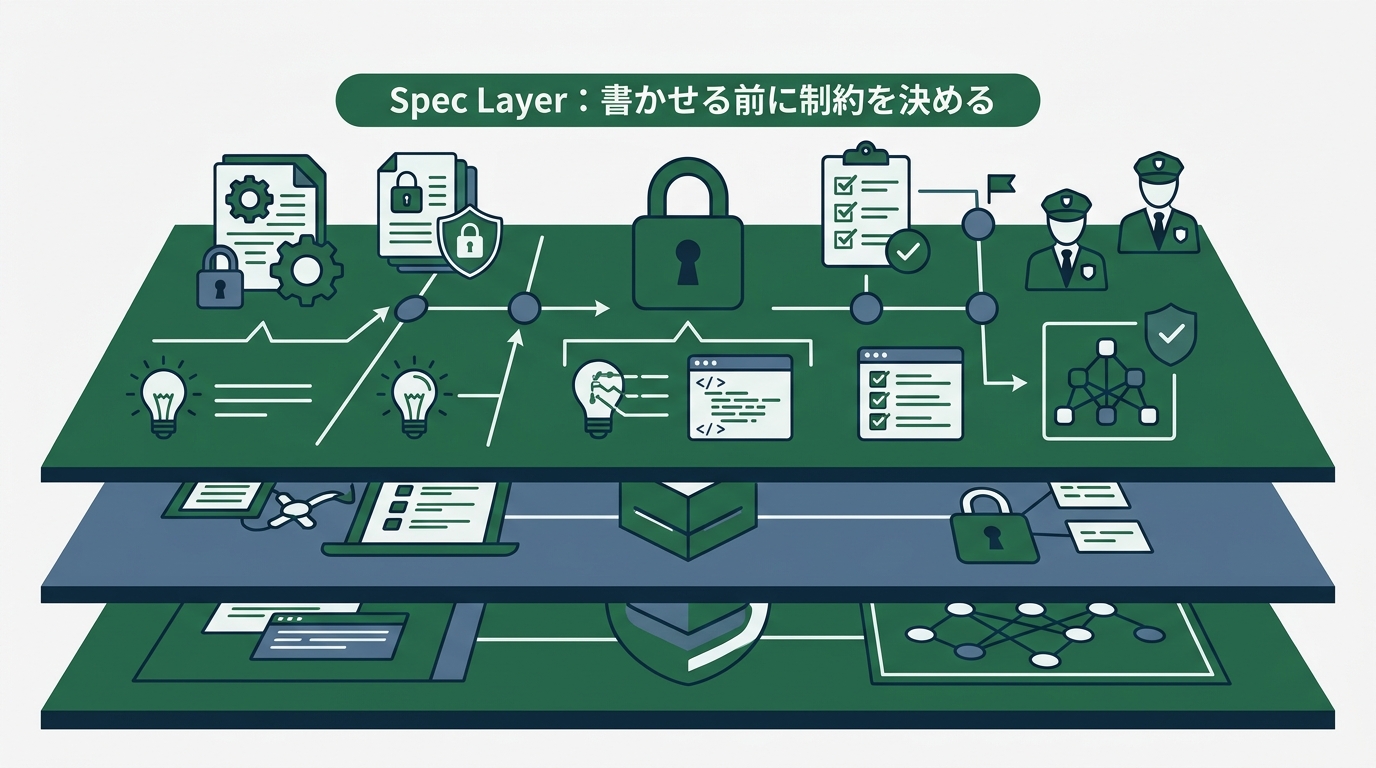 Gate Layer実装タイムライン図。2026年3月17日「MCP secret scanning」→3月23日「AI-powered detections」
