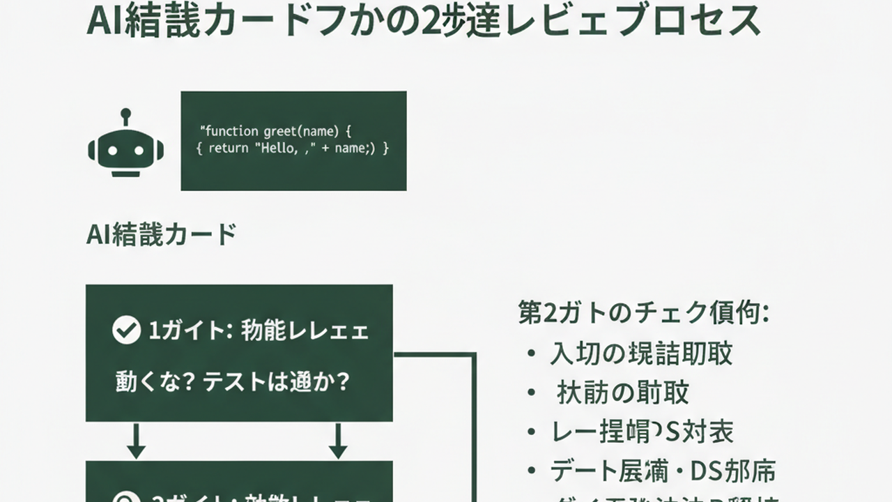 2段階のレビューゲートプロセス図