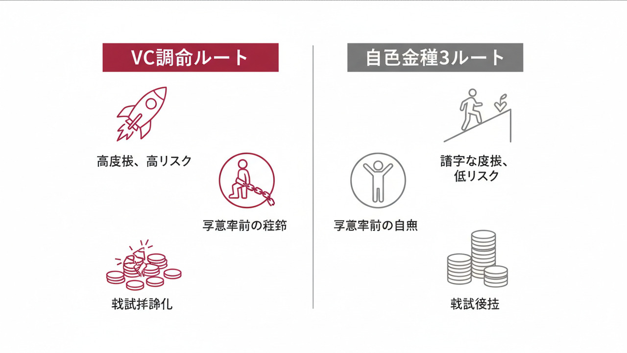 VCと自己資金の成長戦略比較