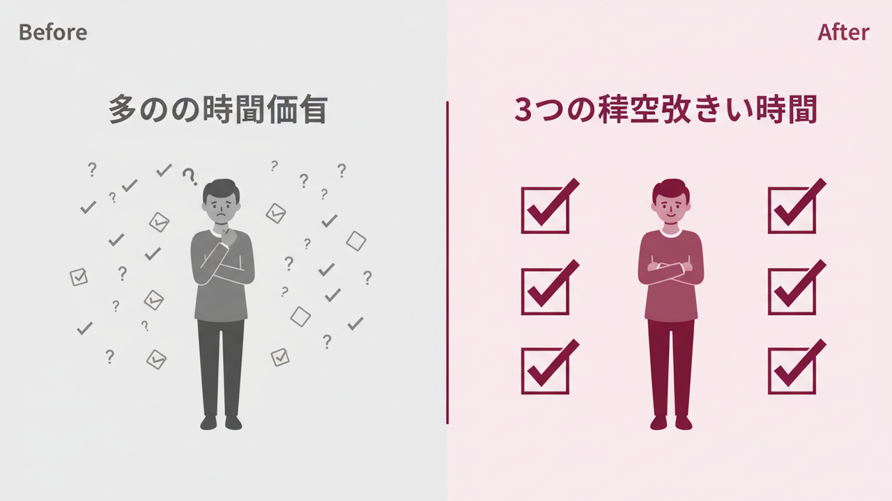 多くの判断から3つに絞り込むプロセス