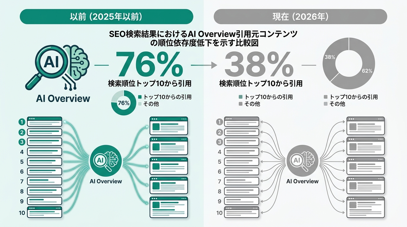 AI引用されるコンテンツの5条件フロー図