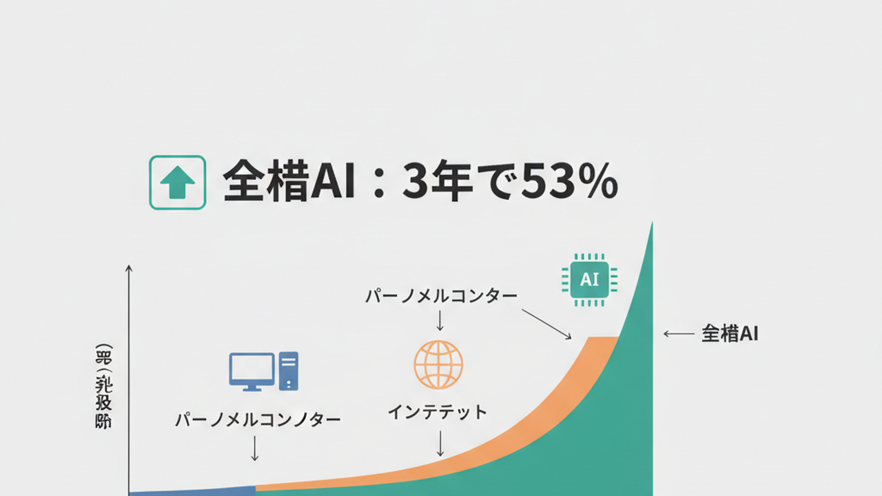 Comparison of generative AI adoption speed vs. other technologies
